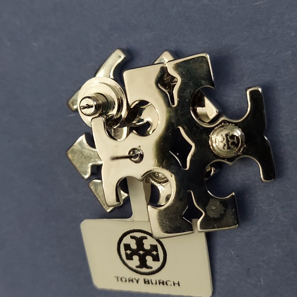 Tory Burch Pave Classic Stud Earrings - Picture 6 of 6